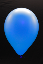 50 ballons ovales bleu fluo 30 cm