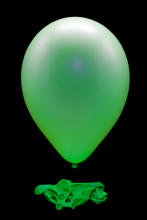 50 ballons ovales vert fluo Ø30 cm