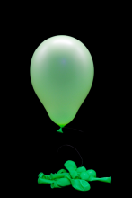 50 Ballons ovales vert fluo Ø13 cm