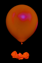 25 ballons ovales orange fluo Ø45 cm