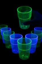 Verre fluo réutilisable 29cl 2 couleurs UV - 10 pièces