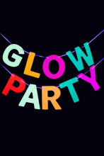 Guirlande fluo Glow Party multicolore 