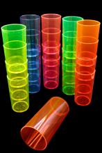 Verre fluo long drink réutilisable 29cl 5 couleurs UV - 100 pièces