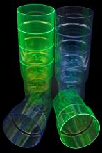 Verre fluo réutilisable 29cl 2 couleurs UV - 10 pièces