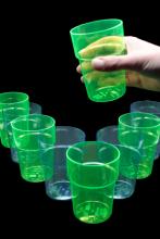 Verre fluo réutilisable 29cl 2 couleurs UV - 10 pièces