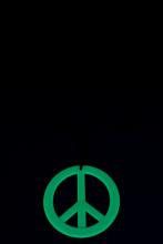 Collier fluo Peace and Love vert 