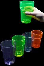 Pinte fluo réutilisable 56cl 5 couleurs UV - 10 pièces