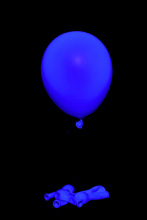 50 Ballons ovales bleu fluo Ø13 cm