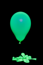 50 Ballons ovales vert fluo Ø13 cm