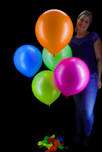 25 ballons ovales rose fluo Ø45 cm