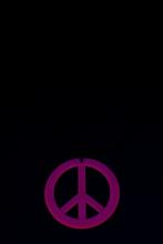 Collier fluo Peace and Love rose